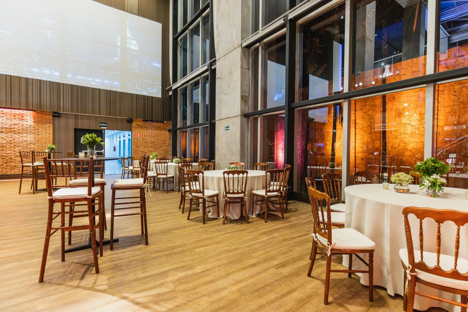 Event room arranged and ready for guests